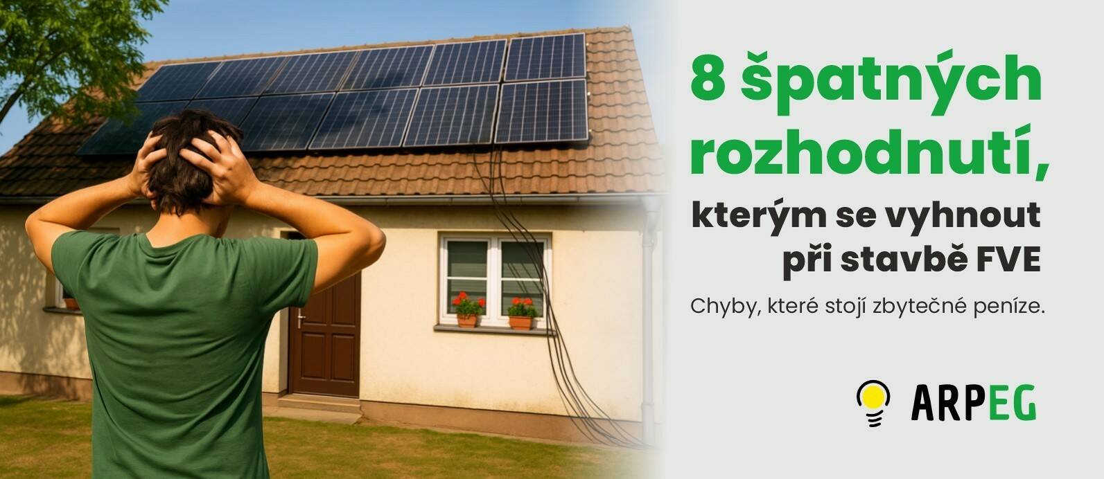 Top 8 chyb, které lidé dělají při plánování solární elektrárny a jak se jim díky Arpeg.cz vyhnout!