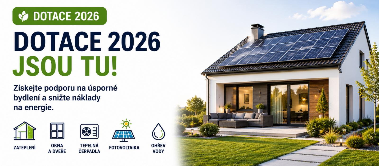 Dotace 2026 jsou venku: zjistěte, jestli máte nárok na podporu pro úspornější bydlení