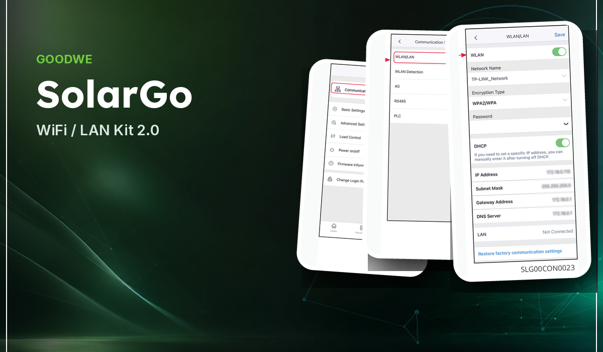GoodWe: WiFi/LAN Kit 2.0 přes SolarGo