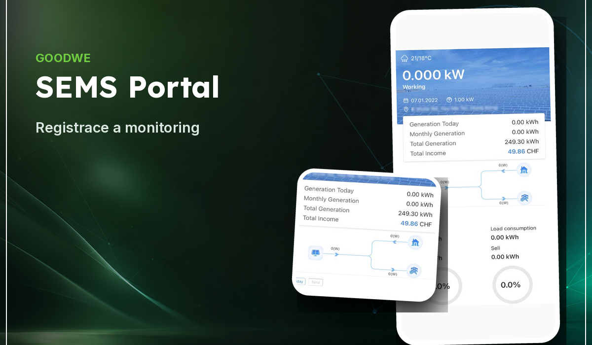 GoodWe SEMS Portal: registrace a monitoring
