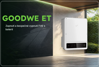 GoodWe ET: zapnutí a bezpečné vypnutí FVE s baterií