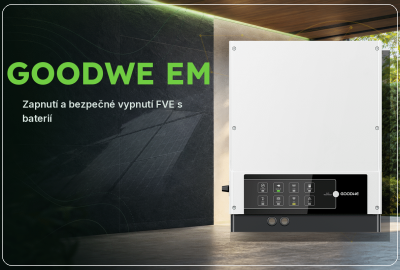 GoodWe EM: zapnutí a bezpečné vypnutí FVE s baterií