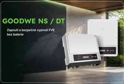 GoodWe NS/DT: zapnutí a bezpečné vypnutí FVE bez baterie