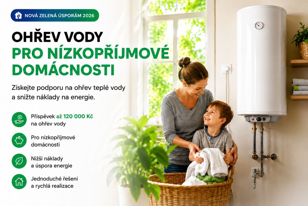 Podpora pro ohřev vody | Ohřev vody pro nízkopříjmové domácnosti