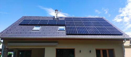 Reference Fotovoltaická elektrárna na klíč, montovaná na sedlovou střechu - Nižní Lhoty 