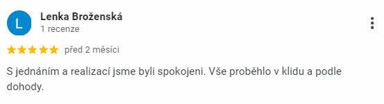 Reakce klienta na Google #1 Reference: Solární elektrárna s vyřízením dotace Nová zelená úsporám - Rudná 