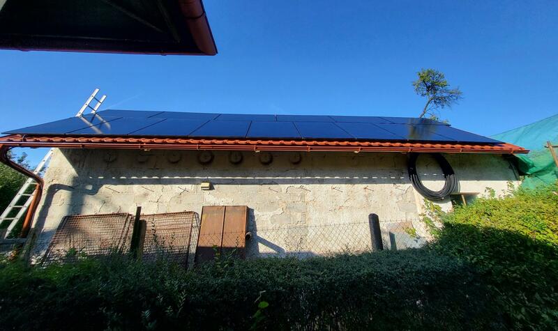 Reference: FVE s výkonem 6,75 kWp a vyřízení dotace Nová zelená úsporám - Vyžlovka 