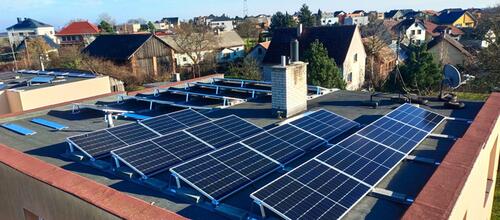 Reference Fotovoltaická elektrárna na rovné střeše - Pustá Polom 