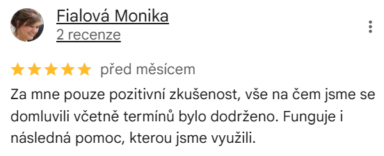 Reakce klienta na Google #1 Reference: FVE s dotací Nová zelená úsporám- Horní Stakory 