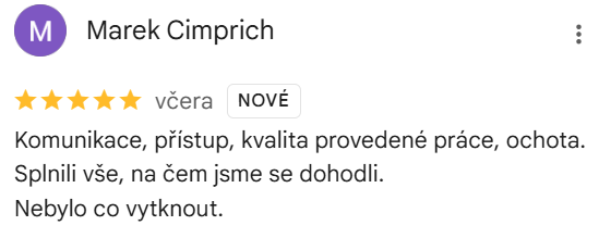 Reakce klienta na Google #1 Reference: Fotovoltaická elektrárna s dotací Nová zelená úsporám- Bratronice 