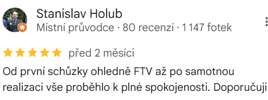 Reakce klienta na Google #1 Reference: FVE s baterií na klíč Rokytá 