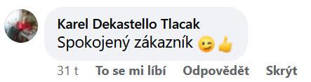 Reakce klienta na Facebooku #1 Reference: Fotovoltaické panely montované na sedlovou střechu ve Vyklanticích 